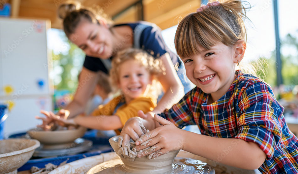 Töpferei im Familienzentrum Freiburg